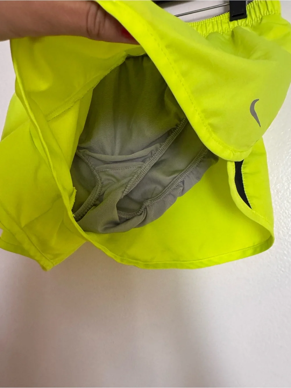 Nike Women's Neon Yellow Athletic Running Shorts